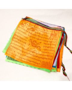 Buddha Stones Outdoor Long-lasting Windhorse 20 Pcs Prayer Flag - 7m