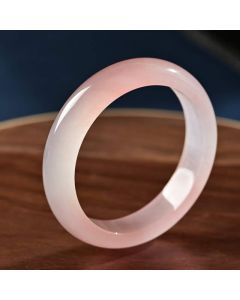 Buddha Stones Pink Crystal Love Warmth Bracelet Bangle - Round / 60-62mm