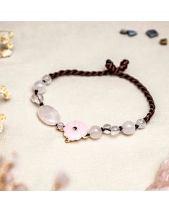 The Flower of Love Pink Crystal Soothing Anklet - Pink Crystal (Soothing ♥ Warmth)
