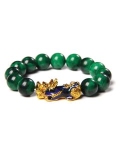 Buddha Stones Pixiu Jade Abundance Protection Bracelet - 12mm