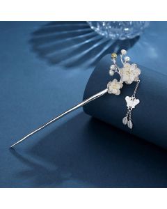 Buddha Stones Plum Blossom Butterfly Love Tassel Hairpin - Feng Shui Butterfly (Love ♥ Freedom)