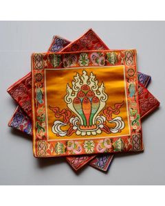 Buddha Stones Prayer Altar Mat Healing Meditation Vajra Auspicious Symbols - Vajra / Blue