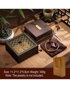 Retro Jewelry Storage Box Gift Box - Red (11.2*11.2*5.8cm)