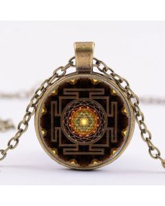 Sacred Sri Yantra Time Gemstone Necklace - 4