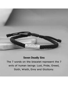 Buddha Stones Seven Deadly Sins Seven Virtues Braided String Bracelet - Seven Virtues Bracelet