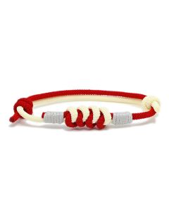 Buddha Stones Simple Design King Kong Knot Strength Braid String Bracelet - Red&Black(Bracelet Size 15-25cm)