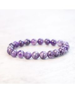 Buddha Stones The Amethyst Purification Bracelet - 0.39 in (10 mm)