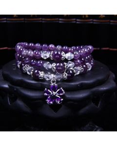 Buddha Stones Tibetan Amethyst Blessing Bracelet - 6mm Amethyst