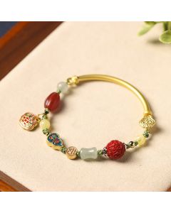 Buddha Stones Tibetan Auspicious Clouds Fortune Happiness Wealth Luck Bracelet - Auspicious Clouds and Good Luck