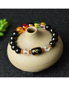 Tibetan Black Onyx Luck Bracelet - 10mm