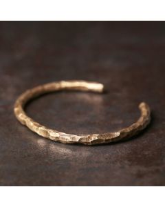 Buddha Stones Tibetan Bump Texture Copper Luck Cuff Bracelet Bangle - 55mm