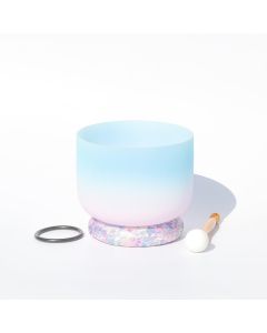 Tibetan Crystal Sound Bowl Handcrafted for Yoga and Meditation Singing Bowl With Bag - 10 IN (25.4CM)