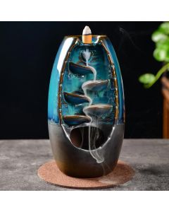 Buddha Stones Tibetan Dragon Protection Incense Burner Decoration - Brown