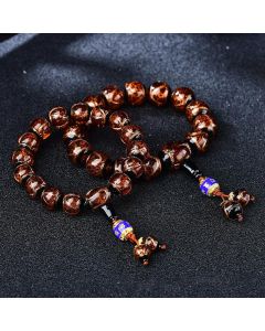 Tibetan Dragon Vein Agate Healing Bracelet - Blue*12mm