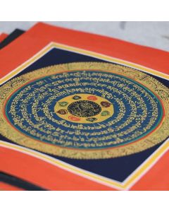 Buddha Stones Tibetan Handmade Thangka Painting Spiritual Blessing Blind Box Random Color Pattern - 55*55cm(Random Pattern)