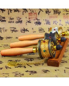 Buddha Stones Tibetan Lucky Prayer Wheel Decoration - 3