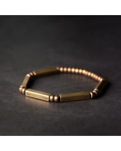 Buddha Stones Tibetan Simple Design Copper Wealth Luck Bracelet - 18cm