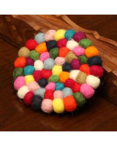 Buddha Stones Tibetan Singing Bowl Handcraft Felted Wool Cushion Decoration - 40cm