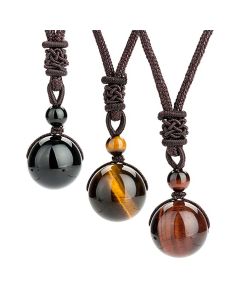 Buddha Stones Tibetan Tiger's Eye Protection Necklace - Amethyst