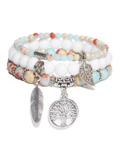 Buddha Stones Tree Of Life Turquoise Balance Bracelet - Turquoise