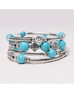 Buddha Stones Tibetan Turquoise Balance Bracelet - 6