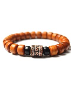 Buddha Stones Tibetan Bone Beads Om Mani Padme Hum Strength Bracelet - 10*8mm / Lazurite (Balance ♥ Serenity)