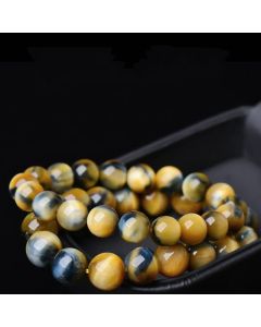 Buddha Stones Tiger Eye Protection Courage Strength Bracelet - 12mm