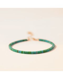 Buddha Stones Turquoise Beaded Friendship Strength Chain Bracelet - Light Green