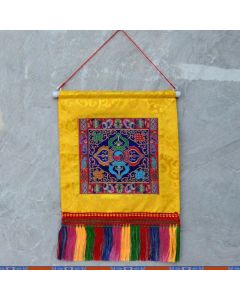 Vajra Auspicious Symbols Spiritual Power Wall Art - The Chintamani Jewel / Red