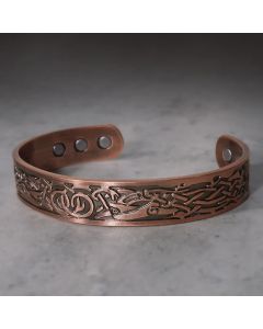 Buddha Stones Viking Birds Magnetic Copper Adjustable Cuff Bracelet Bangle - Copper