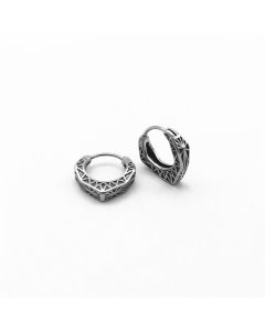 Viking Hoop Titanium Steel Balance Earrings - Titanium Steel(Approx. 17*16.3*3.5mm)