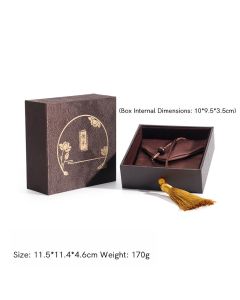 Vintage Lotus Jewelry Storage Box Tassels Gift Box - Aqua(11.5*11.4*4.6cm)