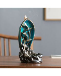 Buddha Stones Waterfall Incense Burner Backflow Incense Holder - 2
