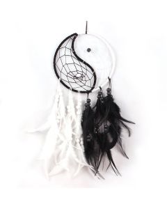 Yin Yang  Dream Catcher Circular Net with Feathers Balance Decoration - #2