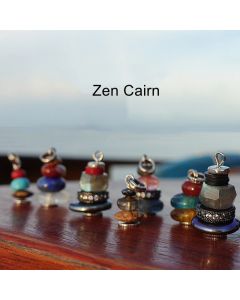 Buddha Stones Zen Cairn Labradorite Various Crystals Calm Pendant Necklace - Box Chain 20IN (51cm)
